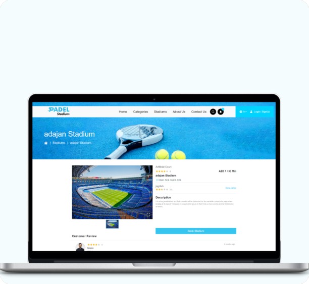 Padel Stadium - Stadium Booking Web Application